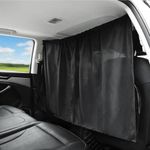 Car Divider Curtains Sun Shade-Privacy Travel Nap Night Car Camping Detachable Simple Curtain(Black, Back Seat-1pcs)