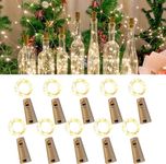 LITVERSE Cork Fairy String Lights - Battery Powered - Decorations for Garden, Wedding, Christmas & Party - Warm Light (3 Ft/Packs of 10)