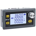DROK Buck Boost Converter, DC 6-36V to 0.6-36V 5A 80W Step Up Step Down Module, 5V 6V 12V 24V 30V Adjustable Voltage Regulator, LCD Digital Display Voltage Transformer Power Supply for Solar Panel RV