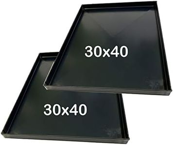 Teglie forno professionale 40x30x2 Cm, con diagonale antideformazione Spessore teglie 8/10 Pizza alta idratazione ideale per professionisti della pizza e focaccia [2 PEZZI]