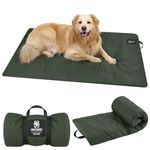 OneTigris Dog Bed Travel 51 * 33.5Inch, Portable Dog Bed Camping for Washable Durable Oxford Portable Sleeping Mats for Car Crate Sofa also For Indoor Outdoor Camping Travel Green (L)