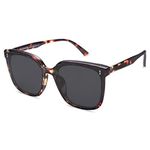 SOJOS Sunglasses for Women Men Vintage Style Shades SJ2157 with Tortoise Frame/Grey Lens