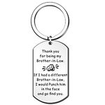 QMVMV Brother-in-Law Gifts Brother in Law Keyring Keychain Thank You Gift Wedding Birthday Gift for Brother in Law Brother of The Bride Keychain from Sister-in-Law