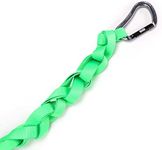 Rock-N-Rescue 20-Foot Webbing and Carabiner Combo - Heavy-Duty Tubular Nylon, Made in USA, Rock Climbing, Firefighter, and Rescue Gear (Neon Green)