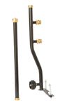 Flame King FK-DP2PC 3 Outlet Adapter 20 to 1LB Propane Distribution Post Pole Tree Stem Stand for Stove, Lanterns, and Camping, Black