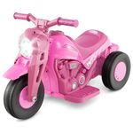 Maxmass Kids Electric Motorbike, 6V Battery Powered Motorcycle with Bubble Maker, LED Headlights, Music, Forward/Stop/Reverse Function, 3 Wheels, Children Ride on Motor Bike for Boys Girls (Pink)