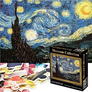 Jigsaw puzzle1000 pezzi impossibili puzzle per adulti e bambini 27,5 "x 19,7" puzzle di paesaggio duro fai da te decorazione per la casa gioco intellettuale (Van Gogh-Starry Night Astract)