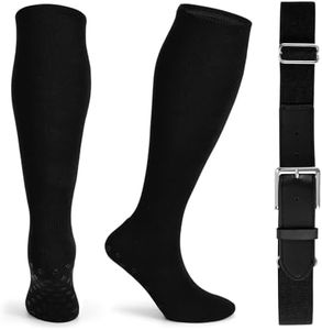 JASGOOD Grip Soccer Socks Baseball Belt Set Non-Slip Football Softball Baseball Sock for Men Women Basketball Grip Sport Sock