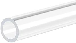 MECCANIXITY Acrylic Pipe Rigid Round Tube Clear 12mm(1/2") ID 16mm(5/8") OD 305mm(12") for Lamps and Lanterns,Water Cooling System 2pcs