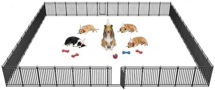 Petorldog Thickened Dog Fence Durable & Sturdy Outdoor Yard Fence, 40" Height 48 Panels, Portable and Easy to Install – Ideal for Indoor & Outdoor Use, Compact Design for Pet Safety