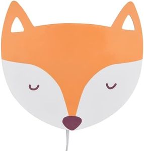 CHILDLIKE BEHAVIOR Baby Night Light - Portable Bedside Fox-Themed Lamp for Kids - Soft Glow Animal Light for Nursery During Breast Feeding or Diaper Changing