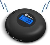 Geevon Vibrating Alarm Clock for Heavy Sleepers, Bed Shaker Under Pillow for Hearing Impaired, Deaf, Travel Alarm Clock Battery Operated with USB Cord, Dual Alarms,Backlight,Black