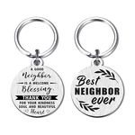 Yobent to My Neighbors Gifts for Women Men, Best Neighbors Ever Keychain, Neighhbor Birthday Gift Ideas, Neighbor Moving Away Gift, Christmas for Neighbor, Neighbor Keychain