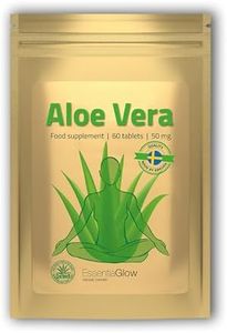 60 Aloe Vera Tablets | 20,000mg per Serving | High Strength Supplement from 100mg Aloe Vera Extract | for Digestion, Skin & Immune System | Vegan-Friendly | 1 Month's Supply
