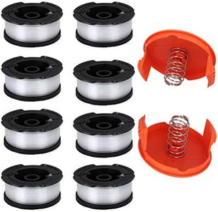 TOPEMAI AF-100 Spool, AF-100-3ZP Replacement Auto Feed Spool AF100 0.065" String Trimmer Line Replacement AF1003ZP for GH900 GH600 ST7700 String Trimmer(8 Pack+2 Spool Cap and Spring)