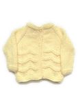 Lemon Baby Cardigan 0-3 months Hand Knit