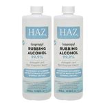 HAZ Isopropyl Rubbing Alcohol, 2 Pack 500ml 99.9% PURE Isopropanol, Lab Grade First Aid Antiseptic Disinfectant Cleaner, Kills Bacteria, Germs, All Purpose Household Electronics Cleaning