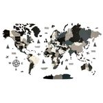 Wooden World Map 3D Art Large Wall Decor - Size (M, L, XL) Any Occasion Gift Idea - Wall Art For Home, Kitchen or Office