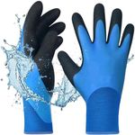 STYLERA Nylon Waterproof Winter Work Gloves For Men And Women, Cut Resistant Touch Screen, Freezer Gloves, Thermal Insulated, Gardening Agriculture Multi Purpose Gloves (Pack Of 1 Pair, Blue)