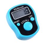 ALOKRUPSWAM Adjustable Finger Ring Hand Electronic Digital Tally Counter with LED Light and Lid-Box (Pack of 1).