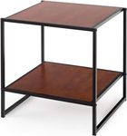 Zinus OLB-ET-2020Q Modern Studio Collection 20 Inch Square Side / End Table / Night Stand / Coffee Table, Brown