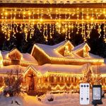 JMEXSUSS 38.8FT Icicle Lights for O