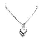 Tiny Delicate and Dainty Sterling Silver Heart Necklace, Girlfriend Gift, Gift for Mom, Daughter Birthday Gift, Best Friend Gift, 16 inches plus 2-inch extender