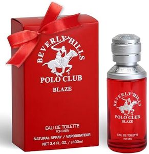 Beverly Hills Polo Club BLAZE - Cologne for Men with Notes of Cedar & Basil - Fresh & Classy Fragrance Scent - Eau De Toilette Spray 3.40fl.oz / 100ml