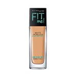 Maybelline New York Fit Me Matte+Poreless Liquid Full Coverage Foundation For Oily Skin (With Pump), 332 Golden Caramel, 30Ml, Pack Of 1