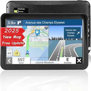 GPS Navigator for Car Truck RV, 9-inch High-Definition Touch Screen，2025 Maps (Free Lifetime Updates), Support Voice Turn Direction Guidance/Speed and Red Light Warning/Custom Truck Routing