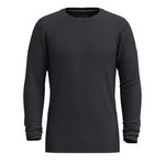 Smartwool Men's Classic All-Season Merino Base Layer Long Sleeve, BLACK, Medium