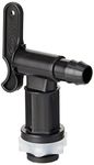 Merriway BH05557 Water Butt Rain Water Collection Barrel Tap with Nut, Black Plastic Push-Fit , White