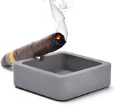 Pardo Cigar Clean Design Concrete Ashtray 3.5'' x 1.2'' for Outdoor and Indoor Ash Tray for Patio Decorations - Durable, Elegant, Grey, Ideal for Patios, Gardens, and Outdoor Spaces Home Decor