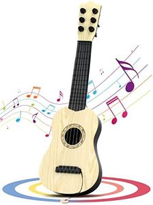 Kids Toy Guitar 6 String,17 inch Guitar Baby Kids Cute Guitar Rhyme Developmental Musical Instrument Educational Toy for Toddlers