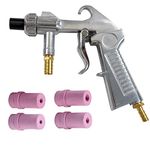 TOOGOND Sand Blaster Gun,Sandblasting Sandblaster Gun Kit for Sandblast Blast Cabinet with Ceramic Nozzlesï¼Å’4Pcs Ceramic Nozzles Extra Iron Nozzle Tip Set