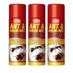 3 PCS ANTS AND CRAWLING INSECTS KILLER COCKROACH FLEAS CONTROL SPRAY HOUSEHOLD