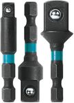 Makita ImpactX Socket Adapter, 50 mm Overall Length (3 Pieces Set)