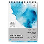 Winsor & Newton Watercolour Paper - Cold Press 300 GSM - 23 cm x 31 cm - 12 Sheets, Acid Free Papers for Water Color, Gouache, Ink, Acrylic, Mixed Media, Art Painting, Drawing