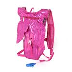 FYDELITY Rave Hydration Pack - Rave Essentials Hydropack Reflective Backpack w/ Iridescent Angel Wings | 2L Water Bottle Backpack Rave Anti Theft Hydration Backpack Festival EDC Accessories for Women