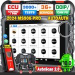 Autel MaxiSys MS906 PRO with MV108S (Valued C$80), ECU Coding, 2024 Android 10 MS906PRO Upgrade of MK908 MS906BT MS908 Same as MK906 Pro, 36+ Services, Bidirectional Control, CAN FD & DoIP, 4G&128G