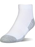 Under Armour UNDKU Men UA Heatgear Tech Low Cut Socks - White//Graphite (100), LG