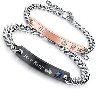 Flongo Bracciale Amore per Coppie Fidanzati: Bracciali per Lui Lei Regalo San Valentino