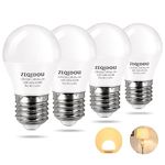 ZEQIDOU Low Watt LED Light Bulbs 1.5W Equivalent 10W 15W 20W Light Bulb, A15 LED 15 Watt Light Bulbs Soft White 2700K Low wattage 120v E26 Standard Base Small Light Bulb(4 Pack)