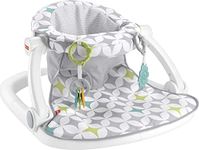 Fisher-Price Portable Baby Chair with BPA-Free Teether and Clacker Baby-Toy, Sit-Me-Up Floor Seat, Starlight Bursts