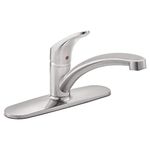 American Standard 7074000.075 Colony Pro Single-Handle Kitchen Faucet with Deckplate in Stainless Steel
