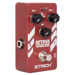 STRICH Polyphonic Octave Guitar Pedal, True Bypass, Digital 3 Modes Octave Shifter with Top/Both/Bottom Selection for Electric Guitar, Compact & Practical Aluminum Build, Red