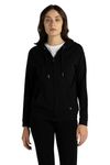 Van Heusen Athleisure Women Standard Length Hoodie - Cotton Spandex - Antiviral, Smart Tech, Easy Stain Release, Wicking, Ultra Soft_66601_Black_Medium