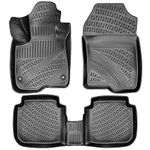 RizLiner Honda CR-V & CR-V Hybrid 2023-2025 Floor Mats 3D Custom Fit Compatible with Honda CRV Rubber Car Mats Laser Measured Floor Liners All Weather Non-Slip Waterproof TPE (Front & Rear, Black)