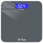 Dr Trust USA Platinum Electronic Weight Machine for Body Weight, Digital Weighing Scale for Human Body, Digital Bathroom Scale with Thick Tempered Glass, Large LCD Display, 3 Year Warranty (Grey)