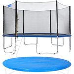 MONZANA® Garden Trampoline | Diameter: 426cm / 14ft | TÜV SÜD GS Certified | With Enclosure Net, Ladder, Safety Pad | Kids and Adults Trampoline